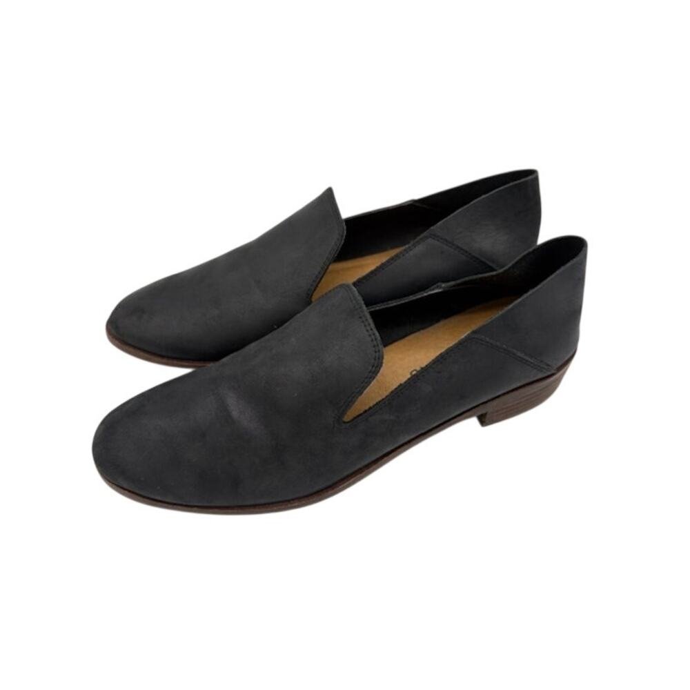 Lucky Brand Black Soft Leather Loafers Size 7